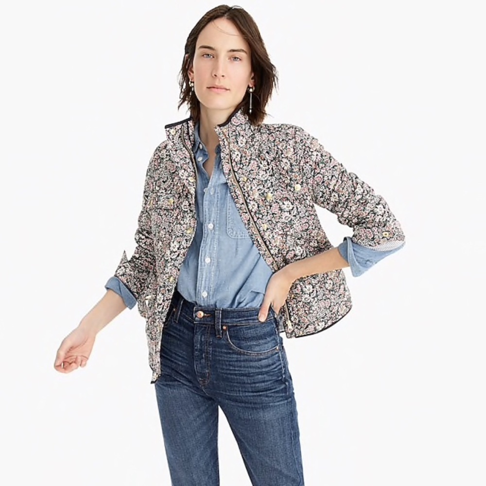 Sold J. Crew Liberty Quilted Downtown Field Jacket - Picture 1 of 8